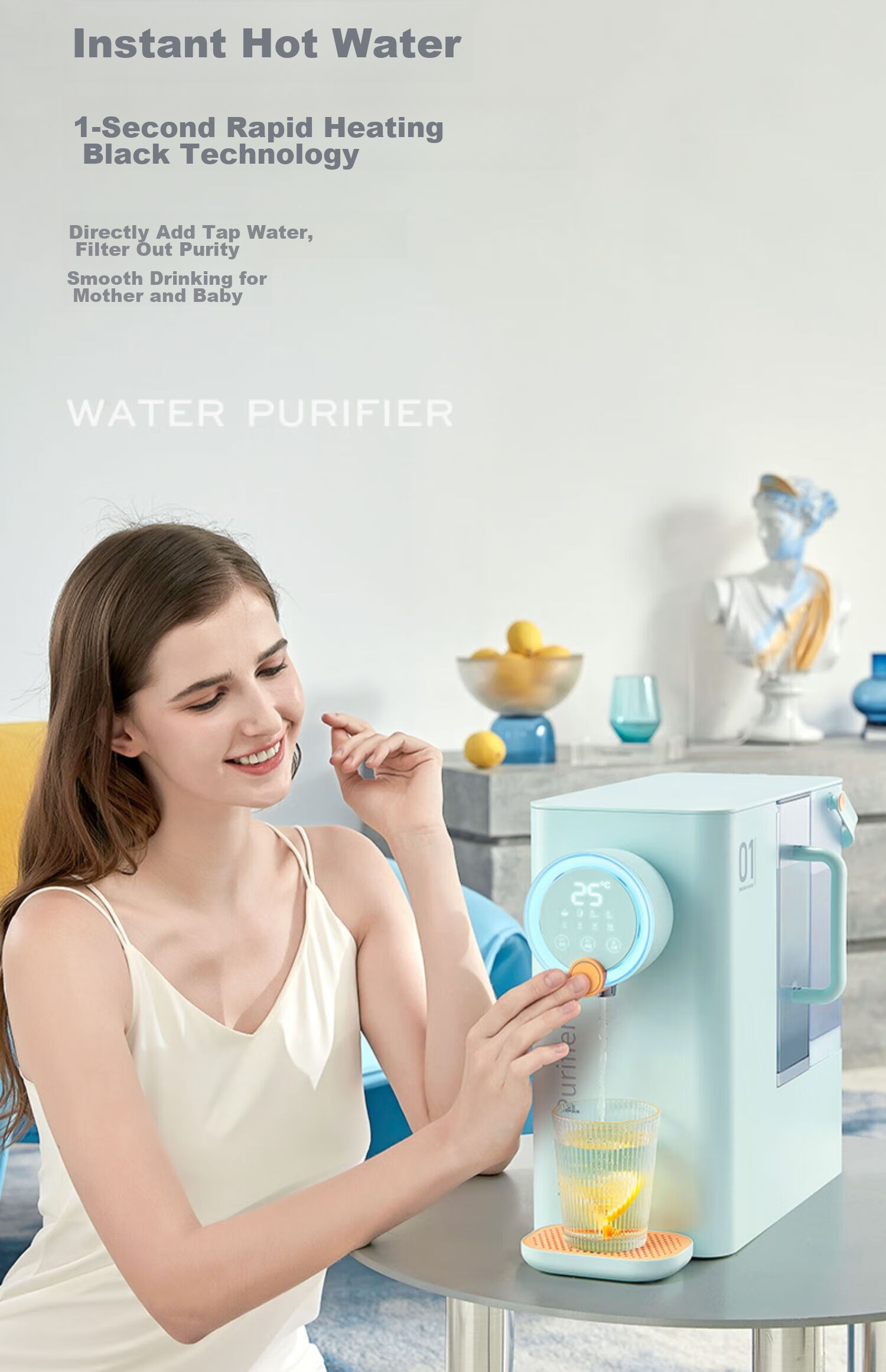 DEKEXI German Water Purifier for Home Direct Drinking, Reverse Osmosis Instant Hot Countertop All-In Water Purification System for Mothers And Babies 14
