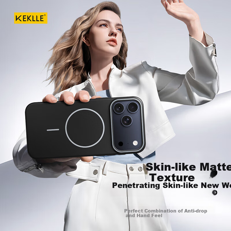 Чехол KEKLLE для iPhone 17, MagSafe, силиконовый, противоударный, простой стиль, матовый
