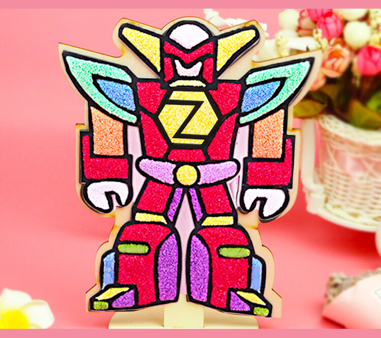 Wanzhuantianxia Snowflake Mud Wood Board Painting, 3D Pop-Up Sticker Art, Handmade DIY Pearl Mud, Children's Clay Painting, Children's Day Gift 8