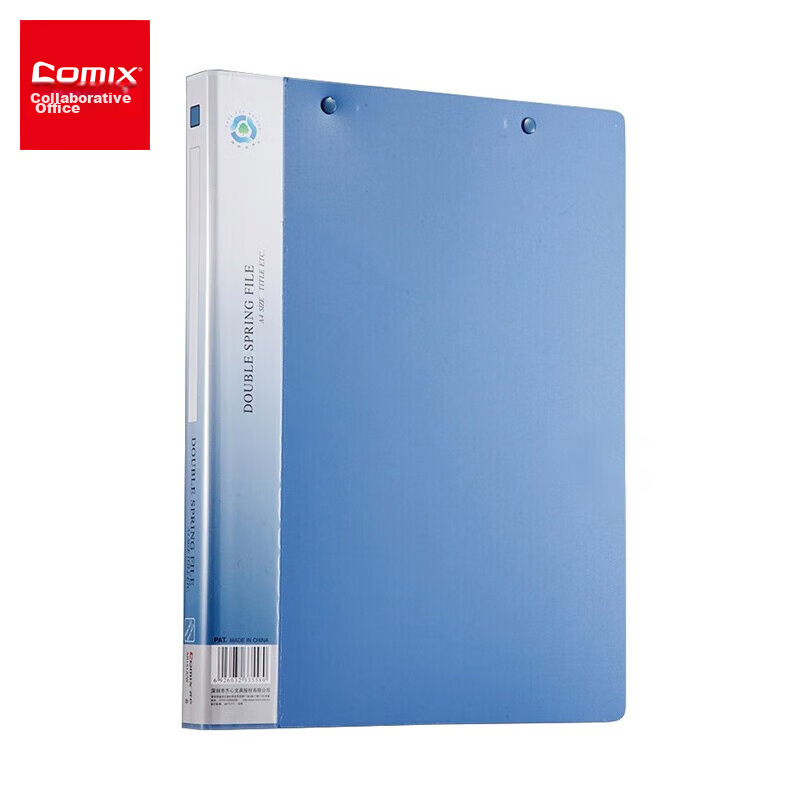 COMIX AB151A-W Thick File Folder/document Holder/double Strong Clip A4, Blue