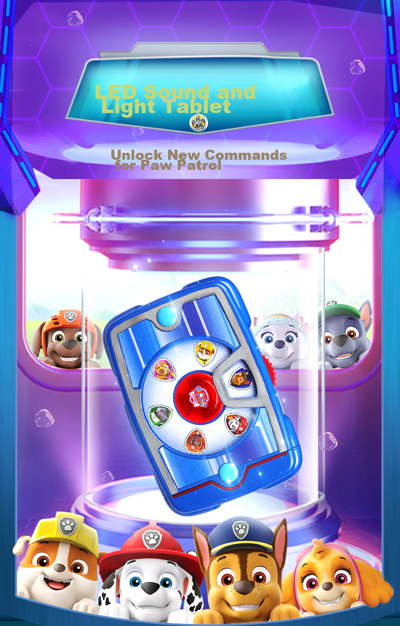 PAW PATROL Paw Patrol, Captain Ryder Light-Up Tablet Toy, Bilingual Chinese And English, Birthday Gift for Children Aged 3-6 3