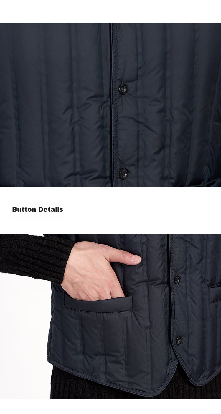 SNOWFLYING Autumn And Winter Men's down Vest, Warm down Waistcoat Jacket, Casual Inner Wear for Middle-Aged And Elderly, down Inner Lining 12