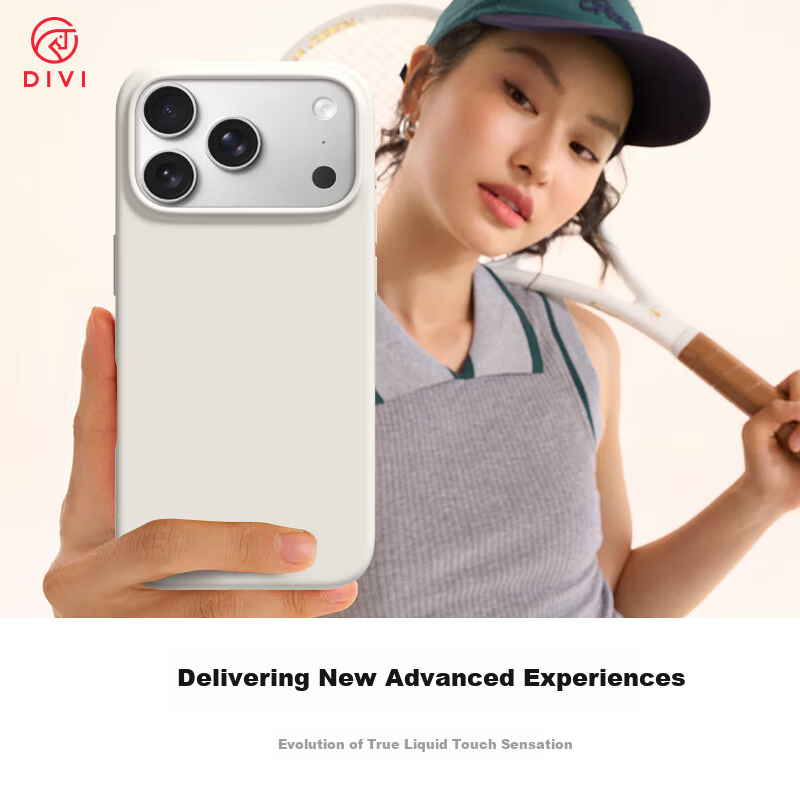 Чехол для iPhone 17 Pro Max DIVI, жидкий силикон, защита линз, противоударный, черный