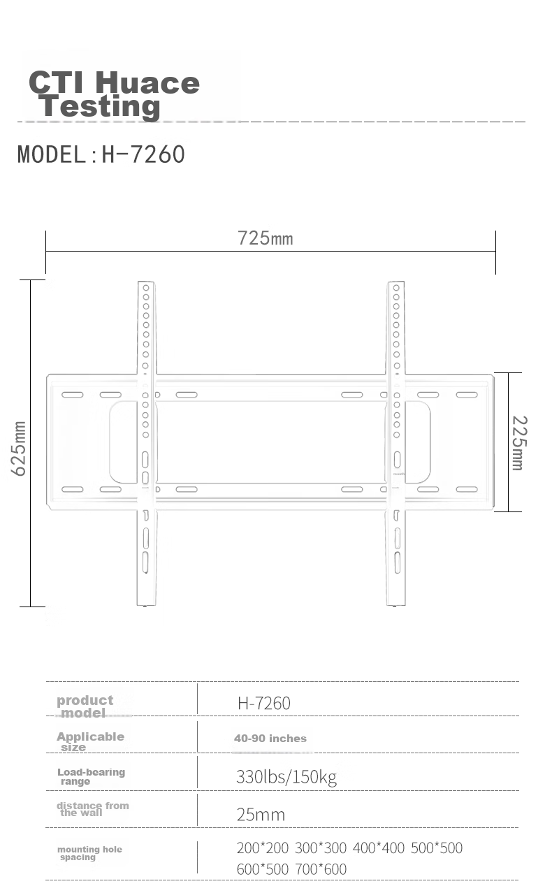 Yizhigu TV Wall Mount Bracket for Large And Thick Screens 75-120 Inches Compatible with Xiaomi, Hisense, Skyworth, Sony, Konka, TCL, Huawei Smart Screen Wall Mount 7