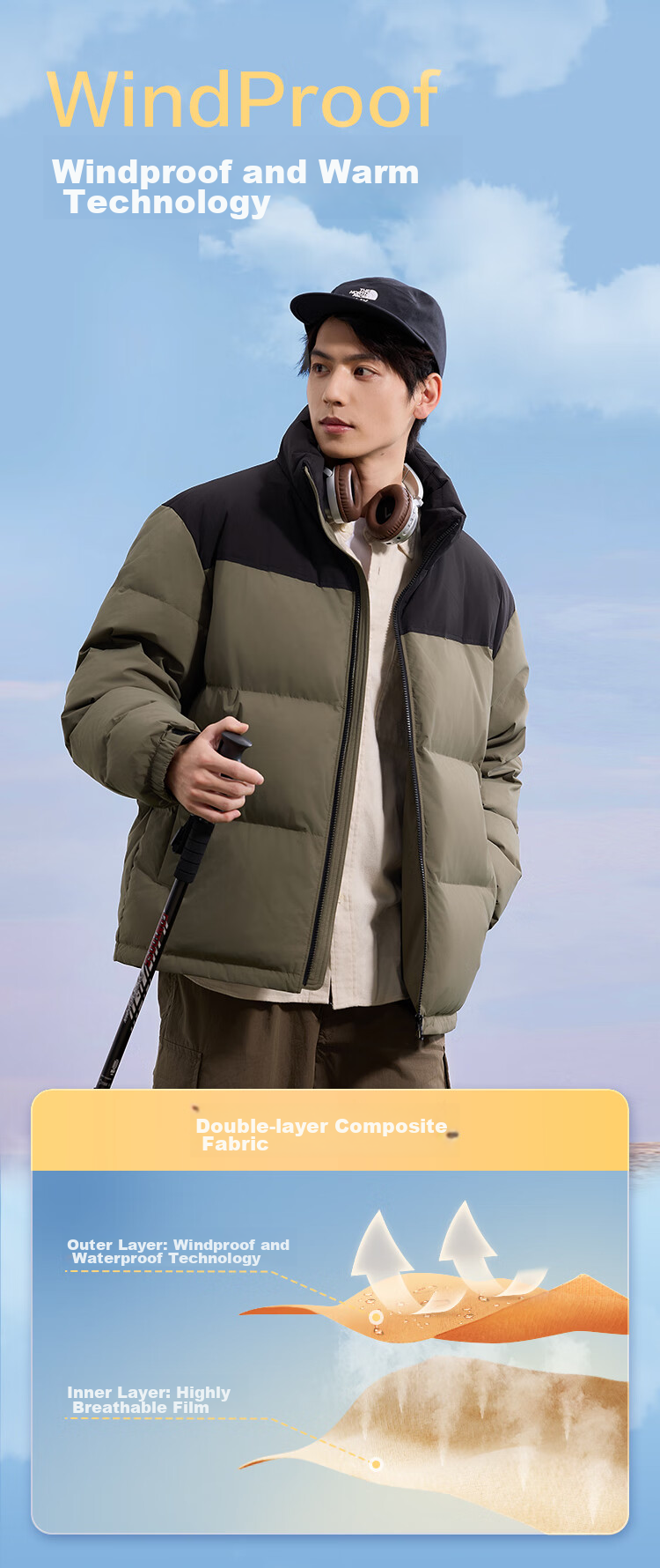 JD Original down Jacket for Men And Women, Couple Style, Duck Down Winter Warm Coat Puffer Jacket Thickened Short Pure Gray 2XL 8