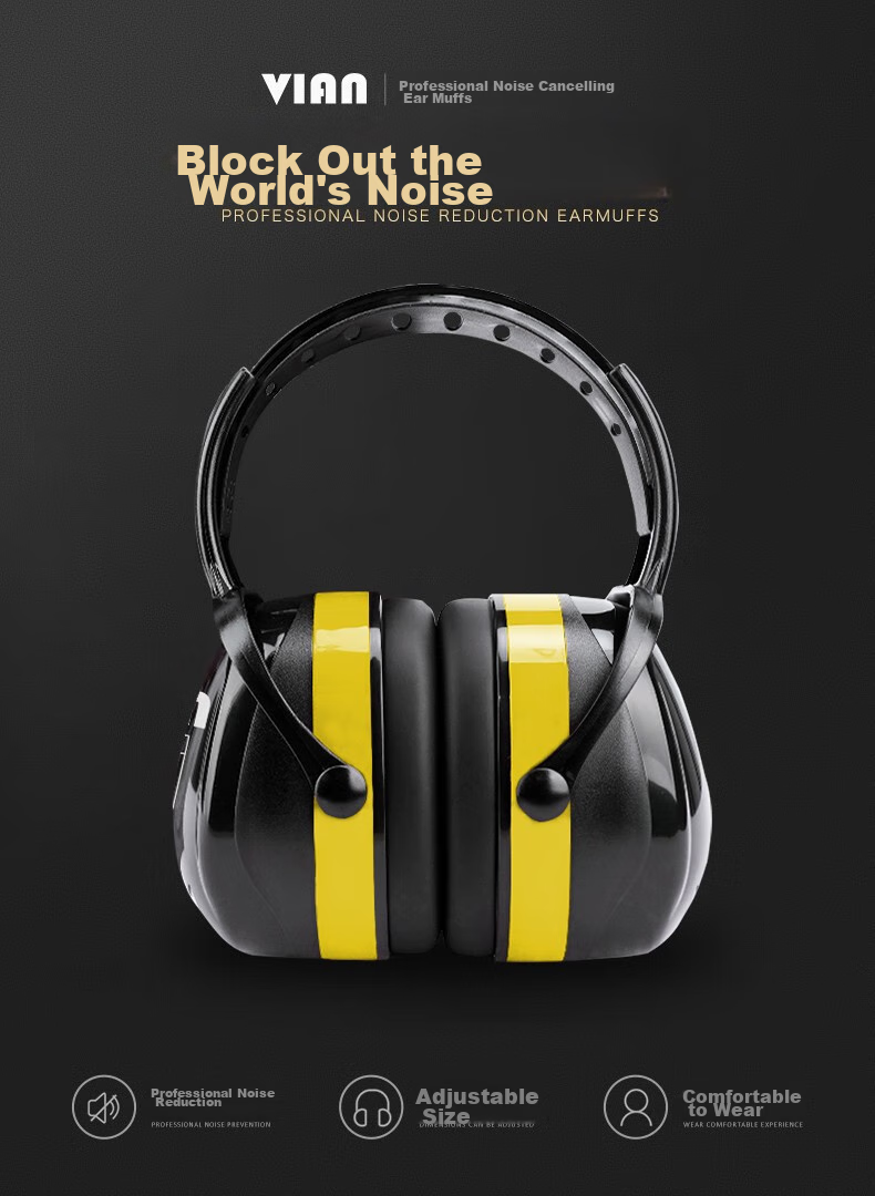 VIAN Soundproof Earplugs, Noise Reduction Sleep Aid, Noise Cancellation, Industrial Noise Reduction, Anti-Interference Headphones, 10534 Earplugs 1
