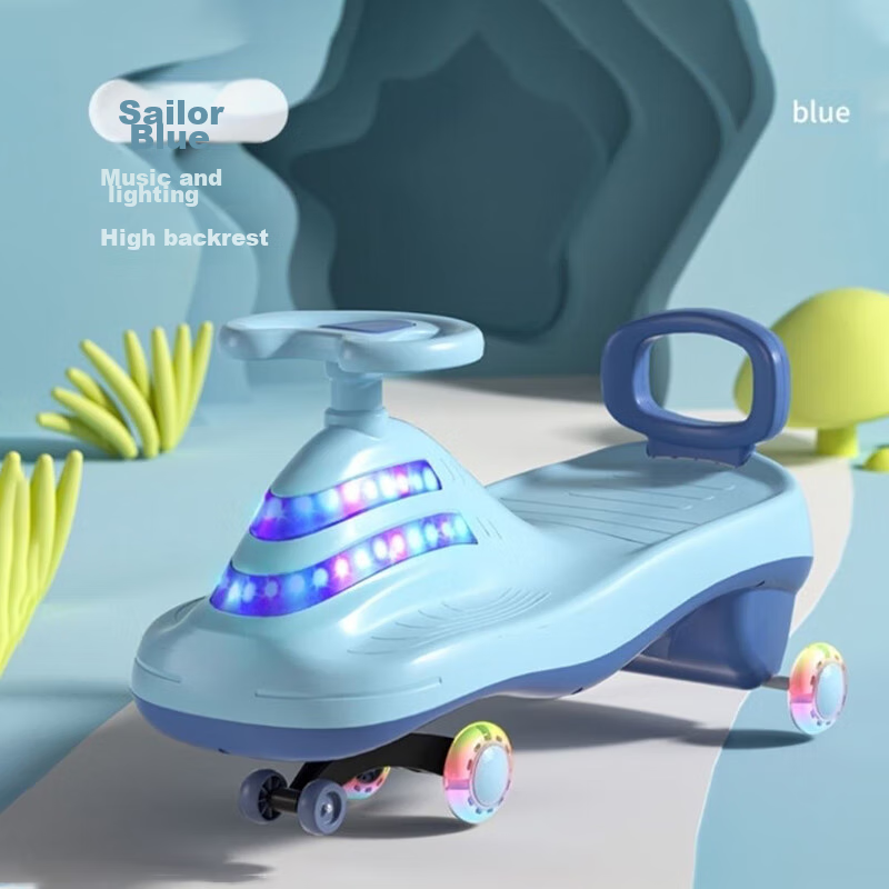 Strolex Children's Twist Car, for Ages 1-5 Swinging Car, Glider for Boys And Girls, Toddler Ride-On Toy, Geli La 17