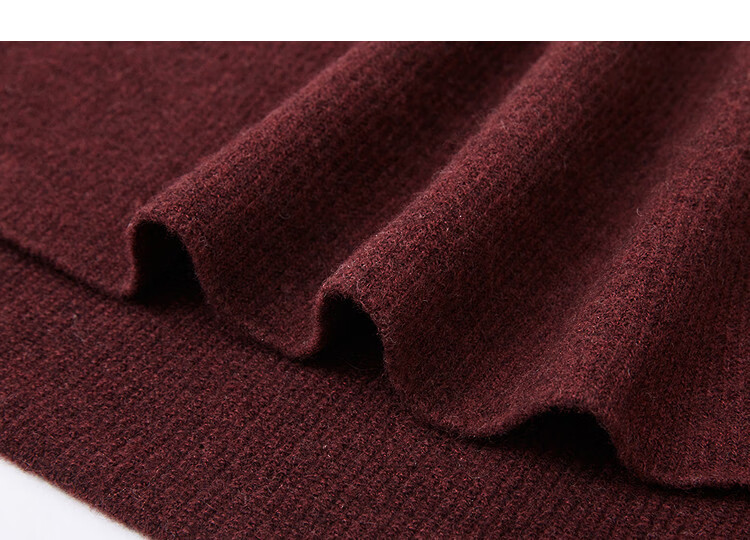 Demana 100% Wool Winter Design Split Front Short Back Long Ruffle Jacquard Women's Dress 4