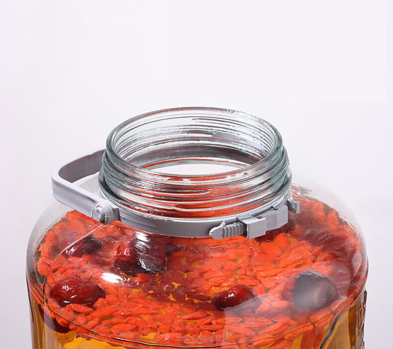 BJ Glass Jar for Infusing Liquor, Sealed Glass Container for Brewing Alcohol, Pickling Crock for Pickles And Preserved Vegetables, 20 Jin Capacity 2