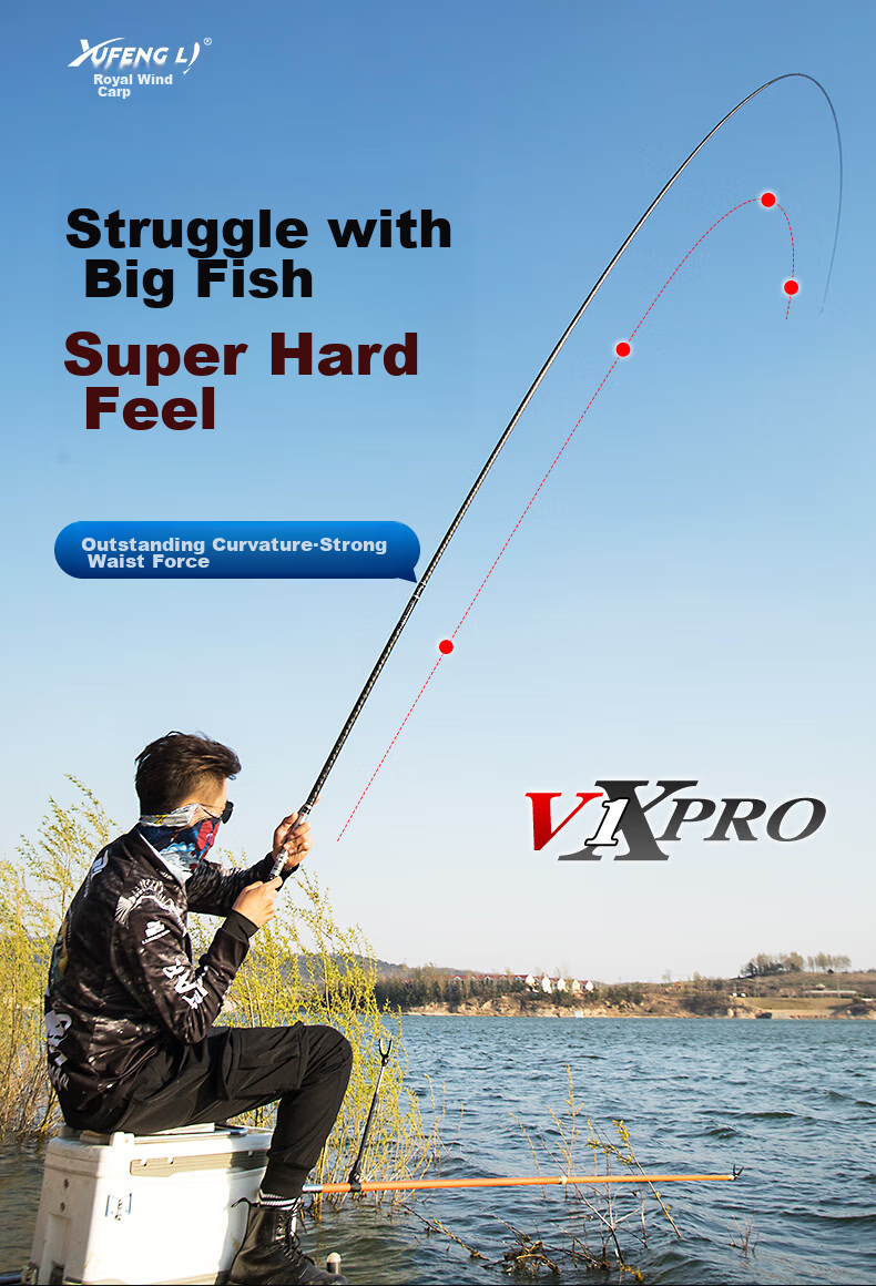 Yufengli Fishing Rod, 5.4 Meters, Jianghu Supreme 6H Ultra-Hard 19-Tune Platform Fishing Rod, Black Pit Fishing Rod, Long Section Competitive Rod 3