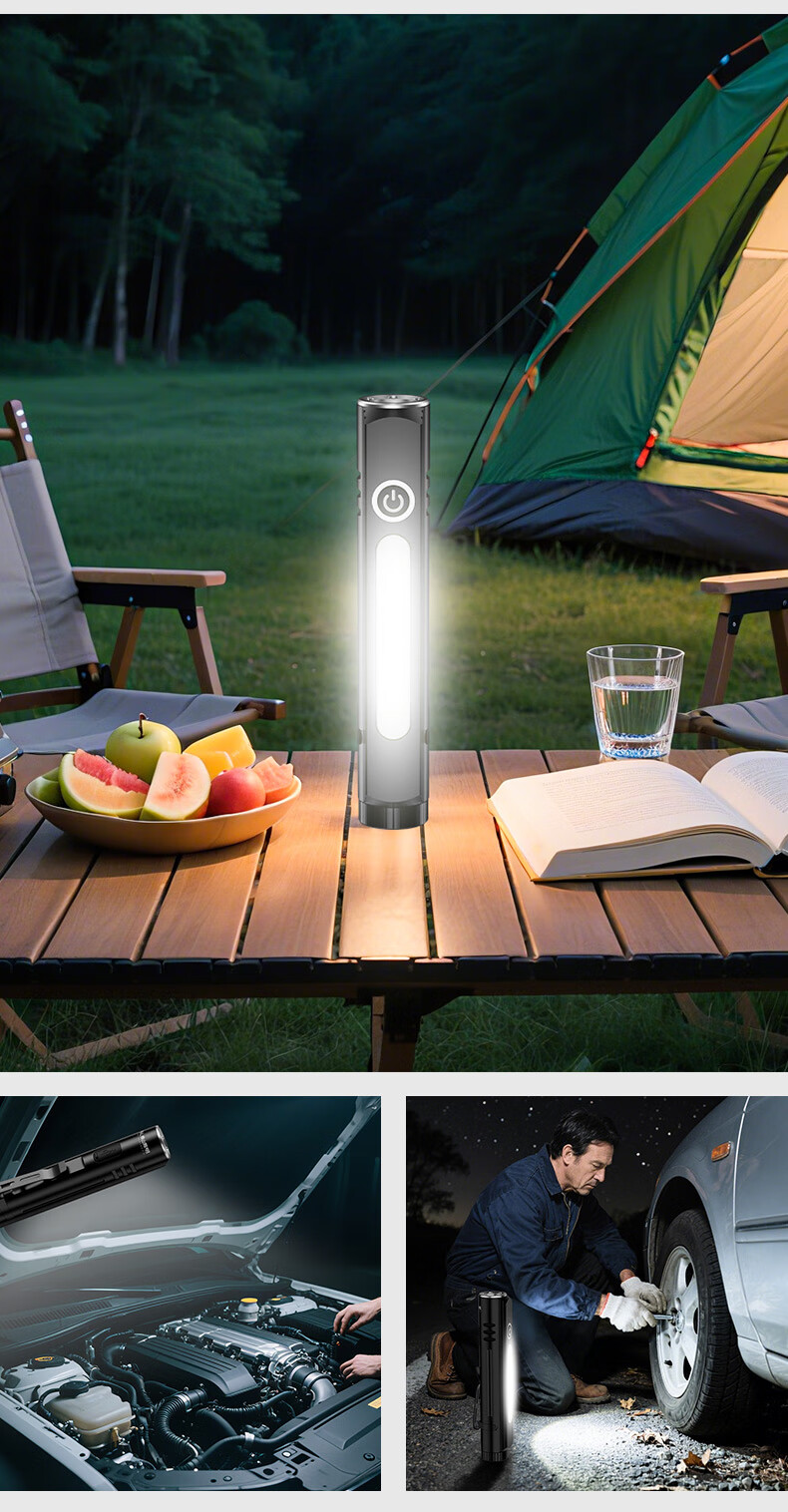 FSL Work Light High Brightness Multifunctional Dual-Head Rechargeable LED Magnetic Car Repair Emergency Flashlight 6