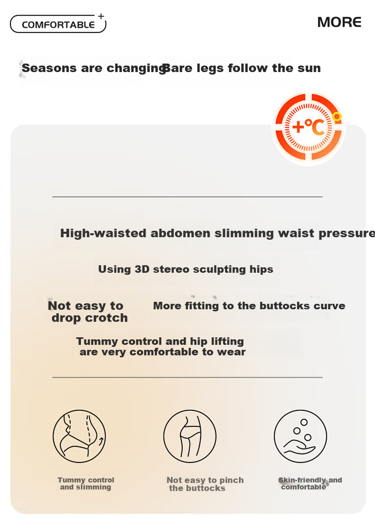 LangSha Nude-Colored Leggings for Women, Outdoor Wear, Bare-Leg Effect, Skin-Like Feel, Autumn And Winter Fleece-Lined, High-Waisted, Tummy Control, Double-Layer Pantyhose with Foot Covers 2