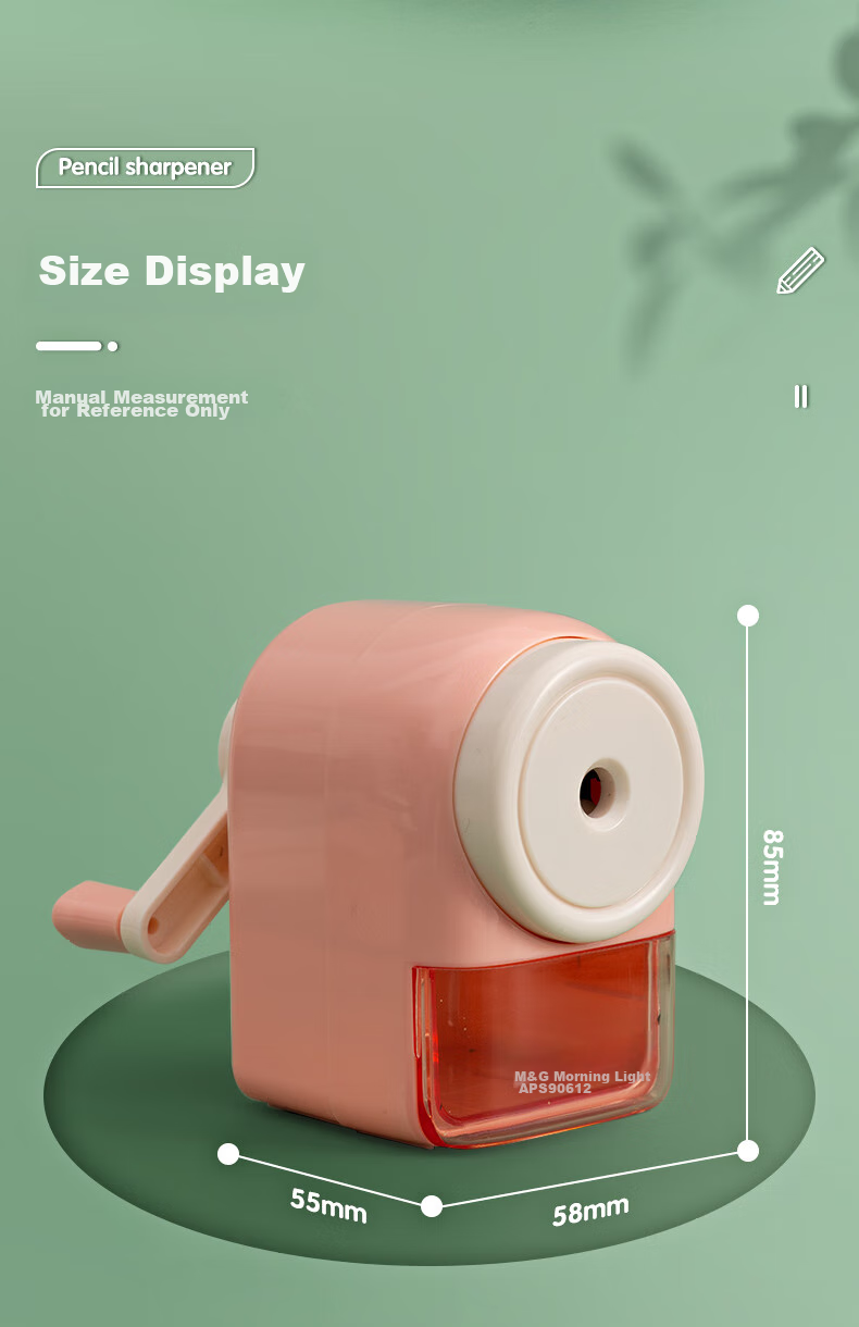 M&G Student Pencil Sharpener with Large Capacity, Hand-Cranked, Automatic Lead Feeding, 5 Adjustable Thickness Settings, Random Pencil Color, APS906J2 11