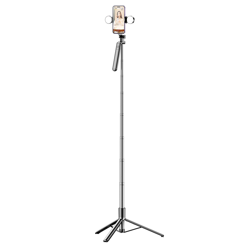 Kerunle 1.75m Professional Selfie Stick Tripod Phone Holder Floor Stand 360° Rotating Anti-Shake Gimbal Stabilizer Portable Travel Live Streaming Mount