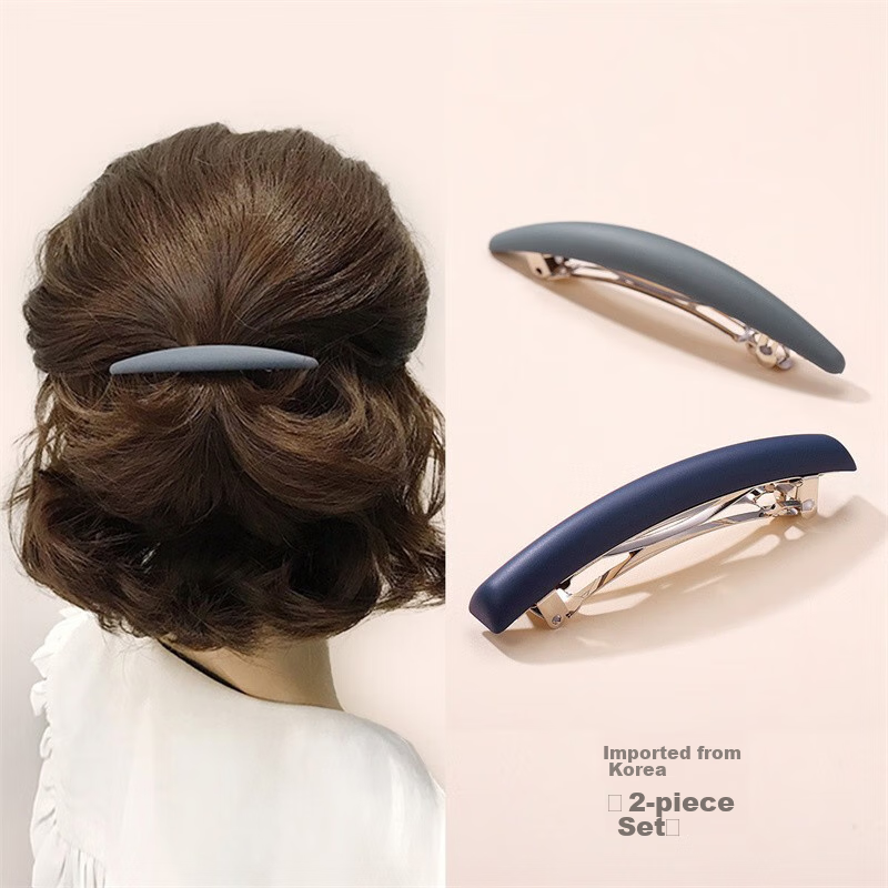 CHIMERA 2 Pieces Simple Back-Of Barrettes, Korean Imported Hair Clips, Hair Accessories for Women, Mid-Autumn Festival Gift