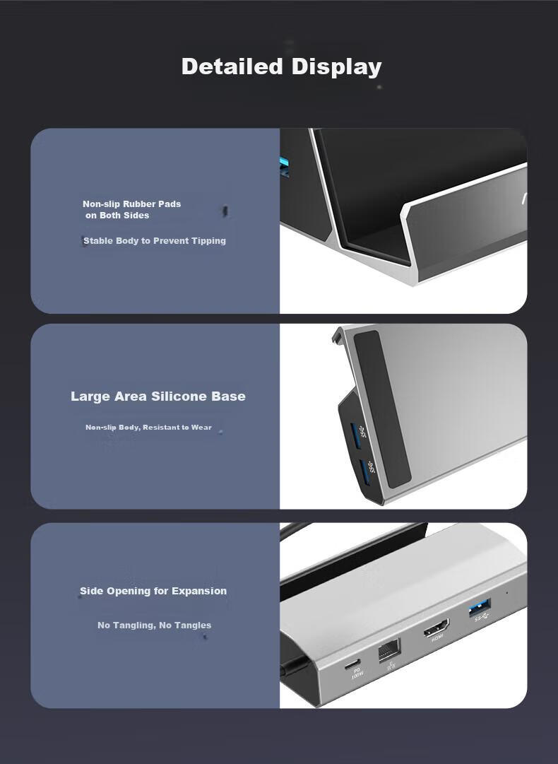 Acasis USB4 Expansion Dock, 40Gbps Desktop Expansion Hub, 8K Triple-Screen Display, 2.5G Ethernet Port, HDMI Compatible, Suitable for Apple Mac Mini/M345pro/max Docking Station DS-9007 17