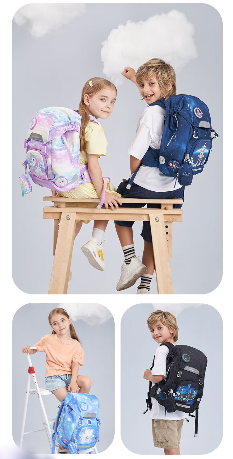 Beckmann Norwegian Primary School Student Spine-Protecting Large-Capacity Stylish Backpack for Grades 1-3 Boys And Girls, First And Third Grade Children's Backpack 25