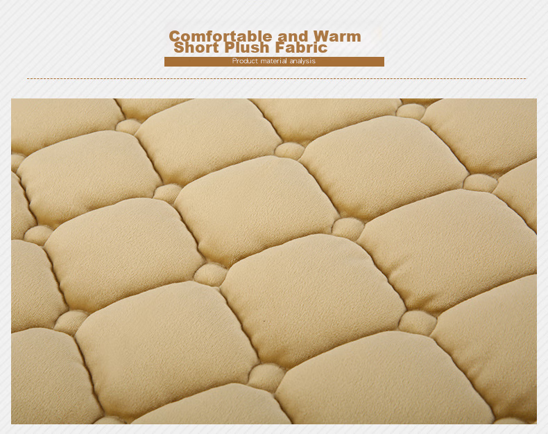 Digalun Car Seat Cushion 7-Piece Set Winter Plush Seat Cover Headrest Neck Pillow Warm Car Seat Pad Set 5