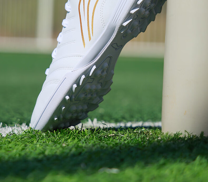 Li-Ning Soccer Shoes for Adults, Men's Cleats, Big Kids And Teenagers, Professional Competition Training Shoes, Non-Slip Breathable Cleats, White, Size 43 10