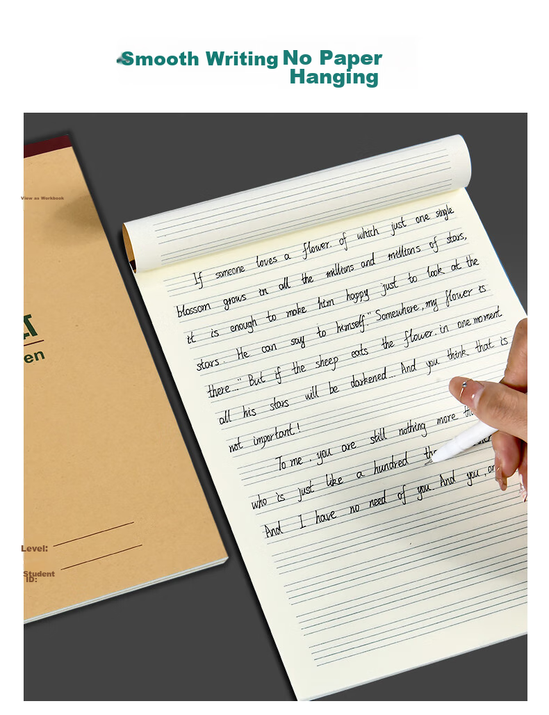 Duoliboshi, 10 Books, 16mo Size, 22 Pages Per Sheet, Horizontal Lined Paper with 24 Lines, Chinese Language And Arithmetic Notebook, Math Workbook for Primary School Students Grades 3-6, Thick Lined Paper for Middle And High School Students, Homework Notebook 7