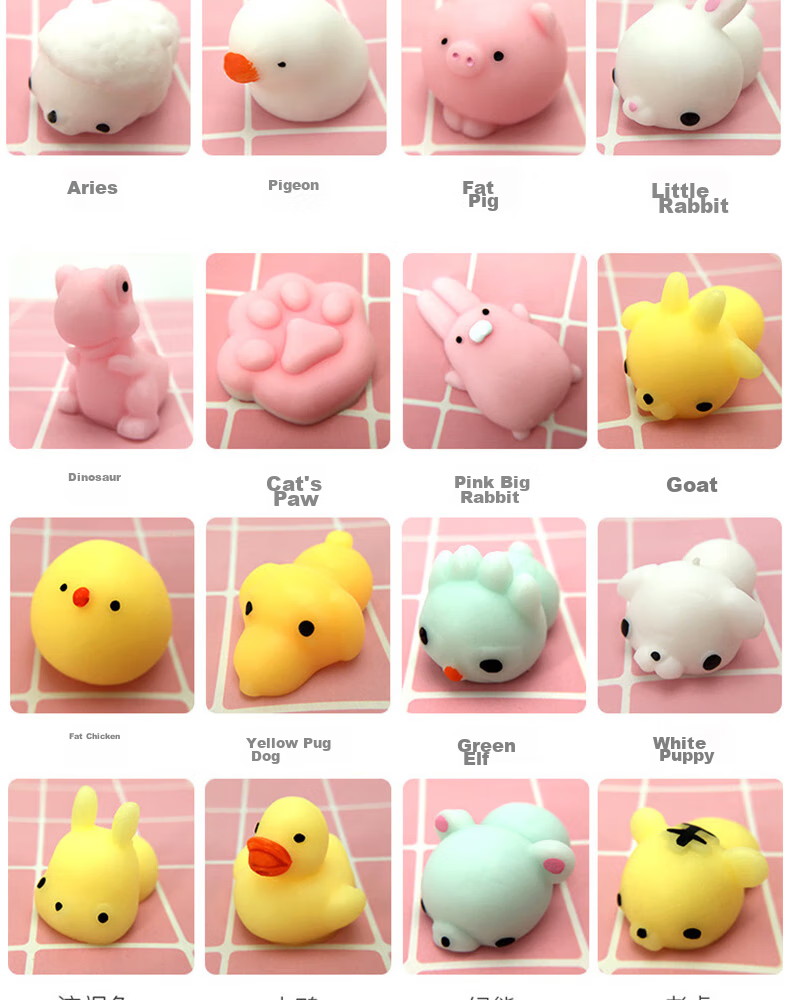 Huashimeng Cute Cartoon Animal Stress Relief Mini Stress Balls, 35-Pack Stress Relief Toy 8