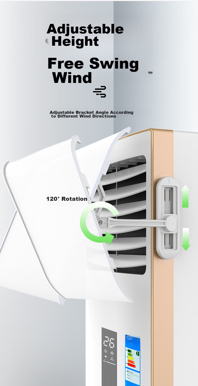 XIAOHUANGHOU Floor-Standing Cabinet Air Conditioner Wind Deflector, Anti-Direct Blowing, No Drilling Required, Adjustable Multi-Angle, 20*70CM 7