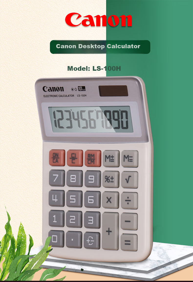 Canon LS-100H Financial Office Calculator, Desktop Stylish Creative Small Calculator 1