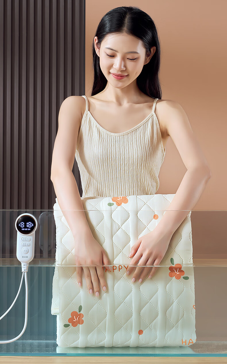 CHIGO [Dehumidifying And Mite-Removing] Graphene 3C Certified Waterproof Single/double Electric Heating Blanket Mattress Pad for Dormitory, 1.5*1.2 Meters 5