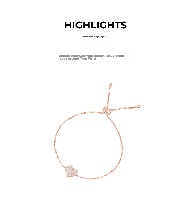 APM Monaco Pearl Mother-Of Adjustable Heart Bracelet, Luxurious High-End Feel, Gift for Women, Girlfriend, Or Wife 2
