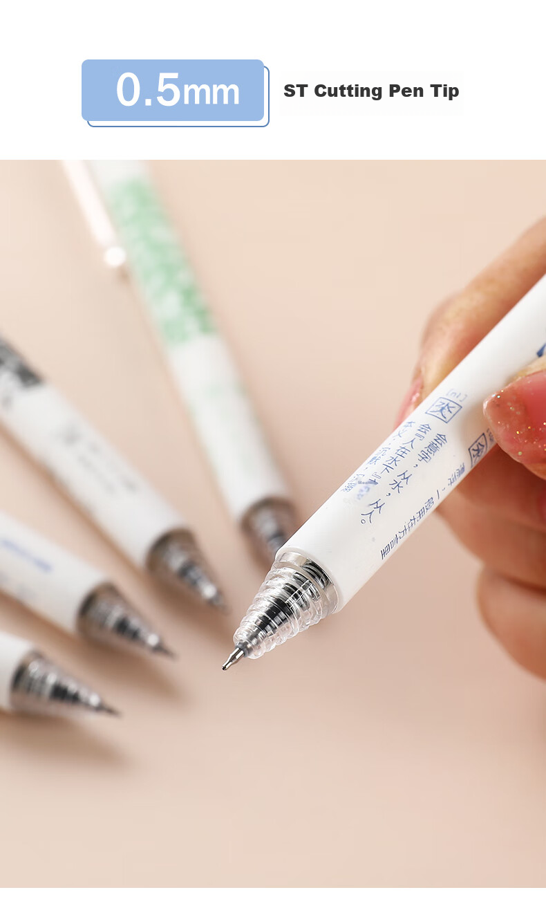 Dongmi Gel Pens, Stylish And Cute, Quick-Drying 0.5mm, Specially Designed for Students, Suitable for Primary, Middle And High School, Office Supplies, Gift Set of Four Pens, 6153C Digital Full Network Low Price 3