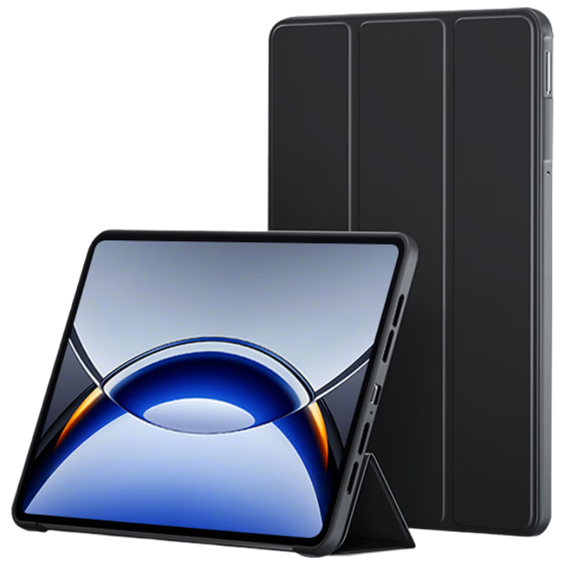 BIAZE Compatible with OPPO Pad3 Pro/OnePlus Pad Pro 12.1-Inch Foldable Stand Tablet Case, Smart Sleep/Wake Anti-Drop Cover PB550-Kangjing Black