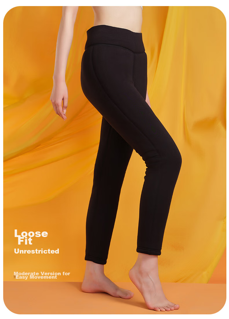 Yiershuang [100% Wool Filling] Women's Thermal Pants, Four-Layer Fleece-Lined Thickened Cotton-Padded Leggings 19