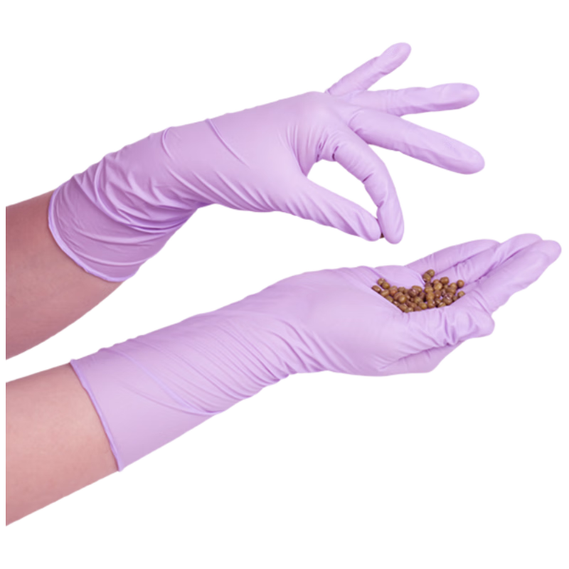 Titanfine Titanfine Disposable Nitrile Gloves, 30 Pieces, Size S, Household Dishwashing, Food-Grade, Kitchen Cleaning, Extended, Plum Purple