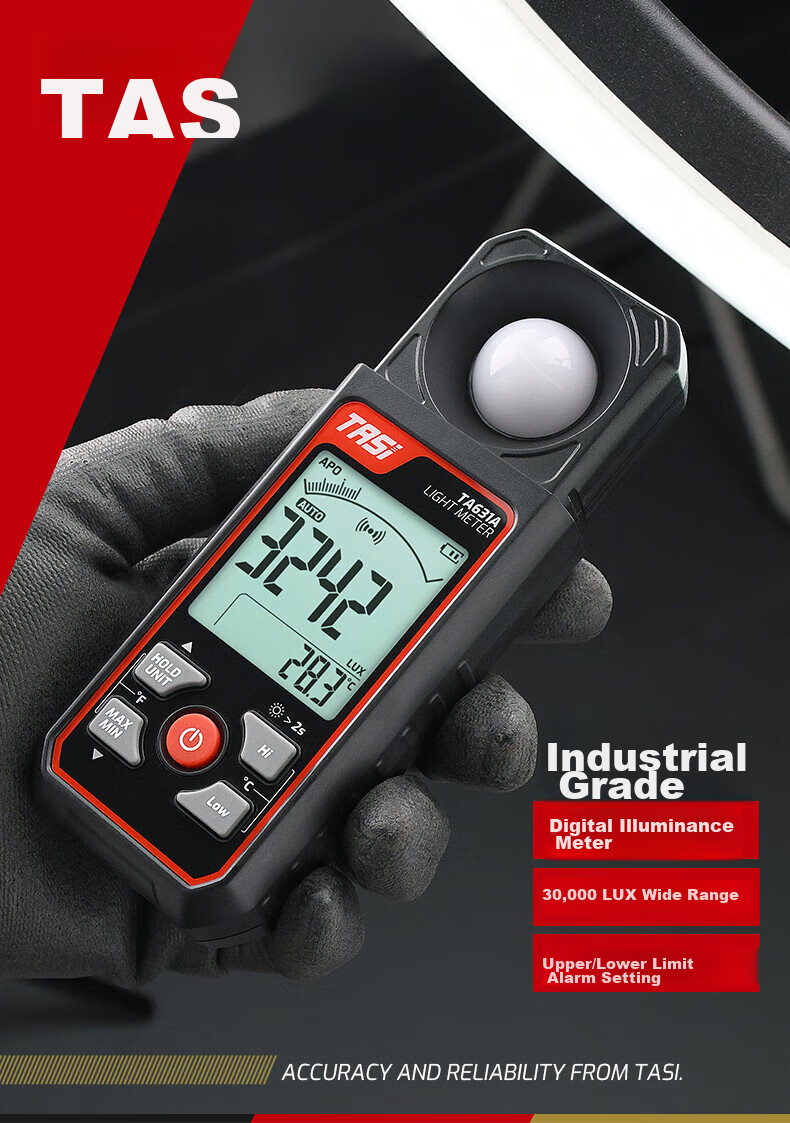 Teansi Illuminance Meter, Photometric Instrument, High-Precision Luminous Flux Tester, Brightness Meter, Photometric Measuring Instrument TA631B 1