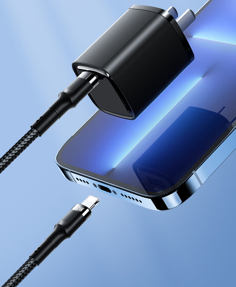 Nengshi Apple Charging Cable, IPhone 14 Data Cable, PD Fast Charging Cable, 30W Charger Cable, Suitable for 13 Pro Max/12 Plus/11 XS Phones, Charging Cable 1 Meter, Gree 3