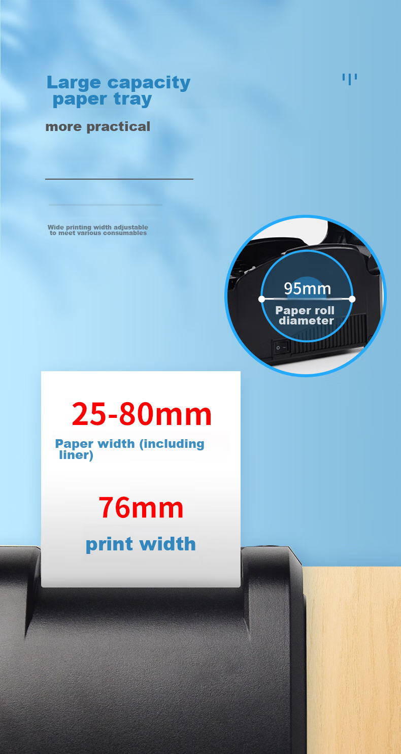Gprinter GP-3120TL Thermal Label Printer, Computer USB Version, Adhesive Label Machine for Clothing Tags, Bubble Tea Shops, And E-commerce Printing 6