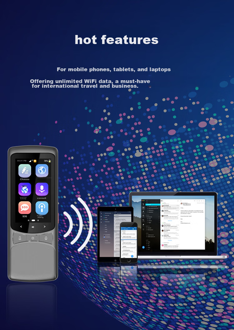 Zhiyoushuo Translation Device Z3 VSIM Five-Year International Data Plan Version, Real-Time Simultaneous Multi-Language Synchronous Translation for Overseas Travel, Portable Offline Photo And Audio Translation Tool for English, Japanese And Chinese 11