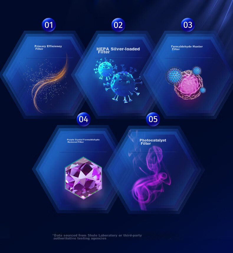 SOLEUSAIR Air Purifier Removes Formaldehyde, Bacteria, Flu Virus, Pet Hair, Odors, Allergens, Disinfects And Purifies A10 with Adsorption for Polle 13