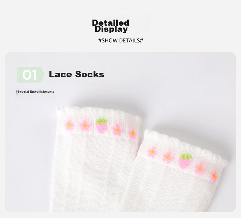 Barbie Children's Mid-Calf Socks for Girls, Thin Mesh Long Socks for Spring And Autumn, Baby Over-Knee High Socks, Half-Leg Socks 9