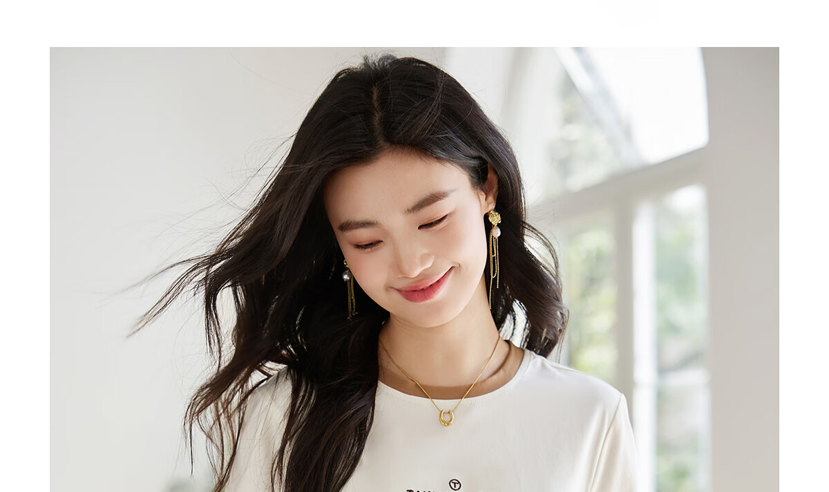 Taxiang Women's Short-Sleeve T-Shirt with Contrasting Color Letter Print, Simple Versatile Base Layer Top T143T1386 3