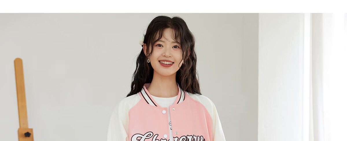 Halo Queen Women's Sweatshirt Jacket, Spring And Autumn Letter Baseball Shirt, Fashionable Casual Sports Top, New Product H143U2001 57