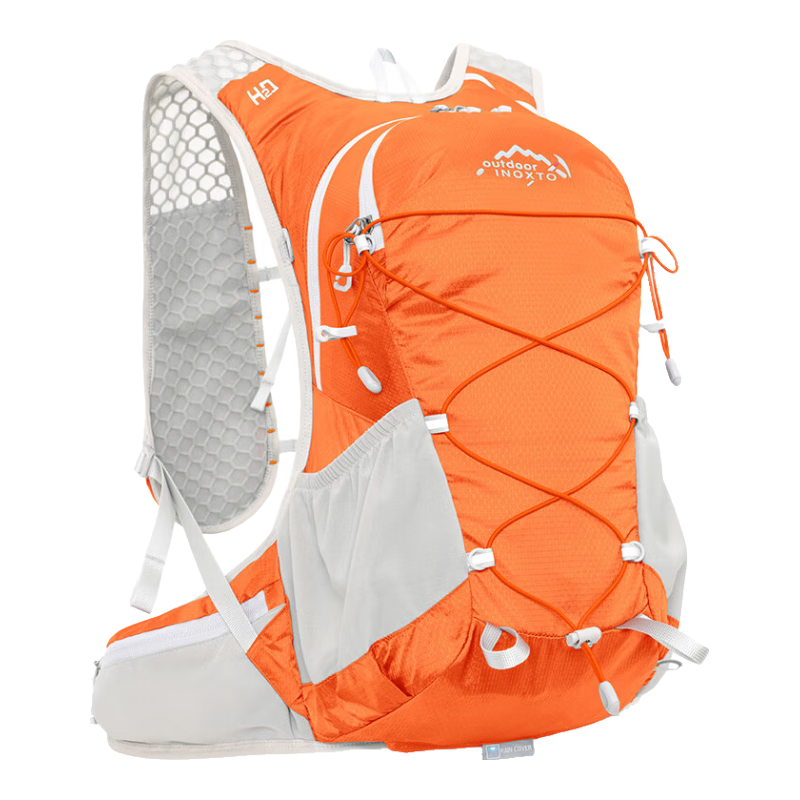 INOXTO Eagle-Style Cycling Backpack, Hiking And Trail Running Pack, 15L Outdoor Bag, Mountaineering Pack, Lightweight Travel Backpack, 607 Orange