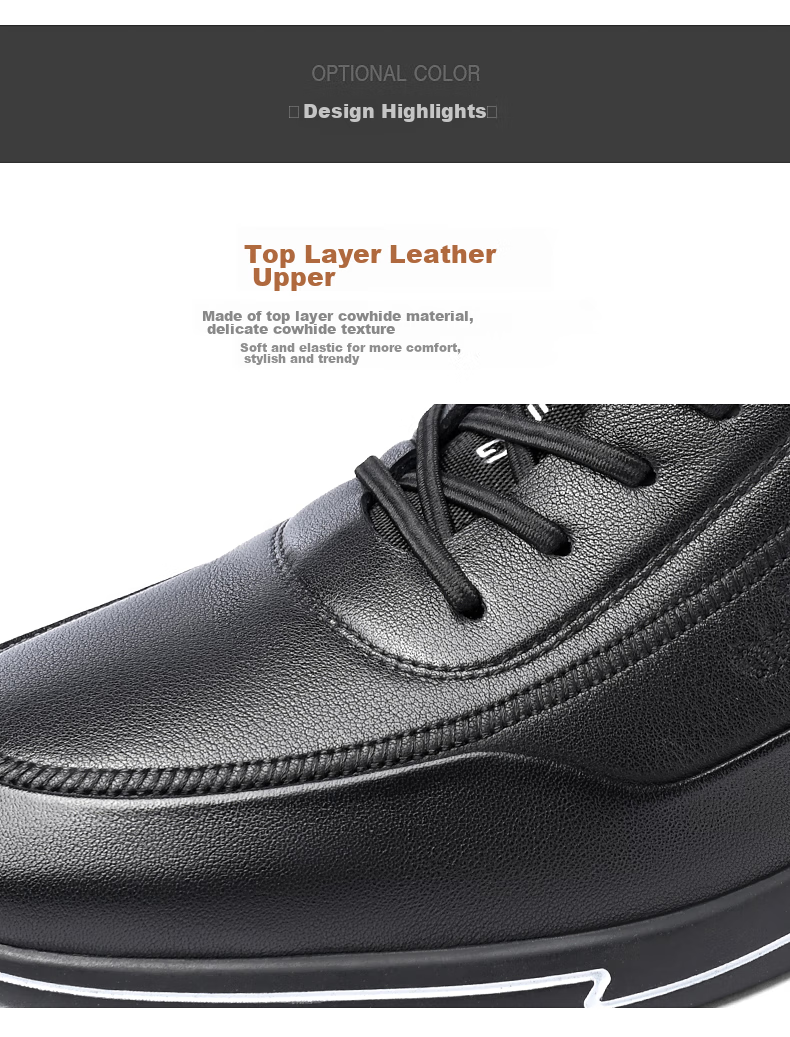 SPIDER KING 2026 Summer Casual Leather Shoes, Men's Sneakers, Men's Business Soft Leather Shoes, Blue, Size 41 6