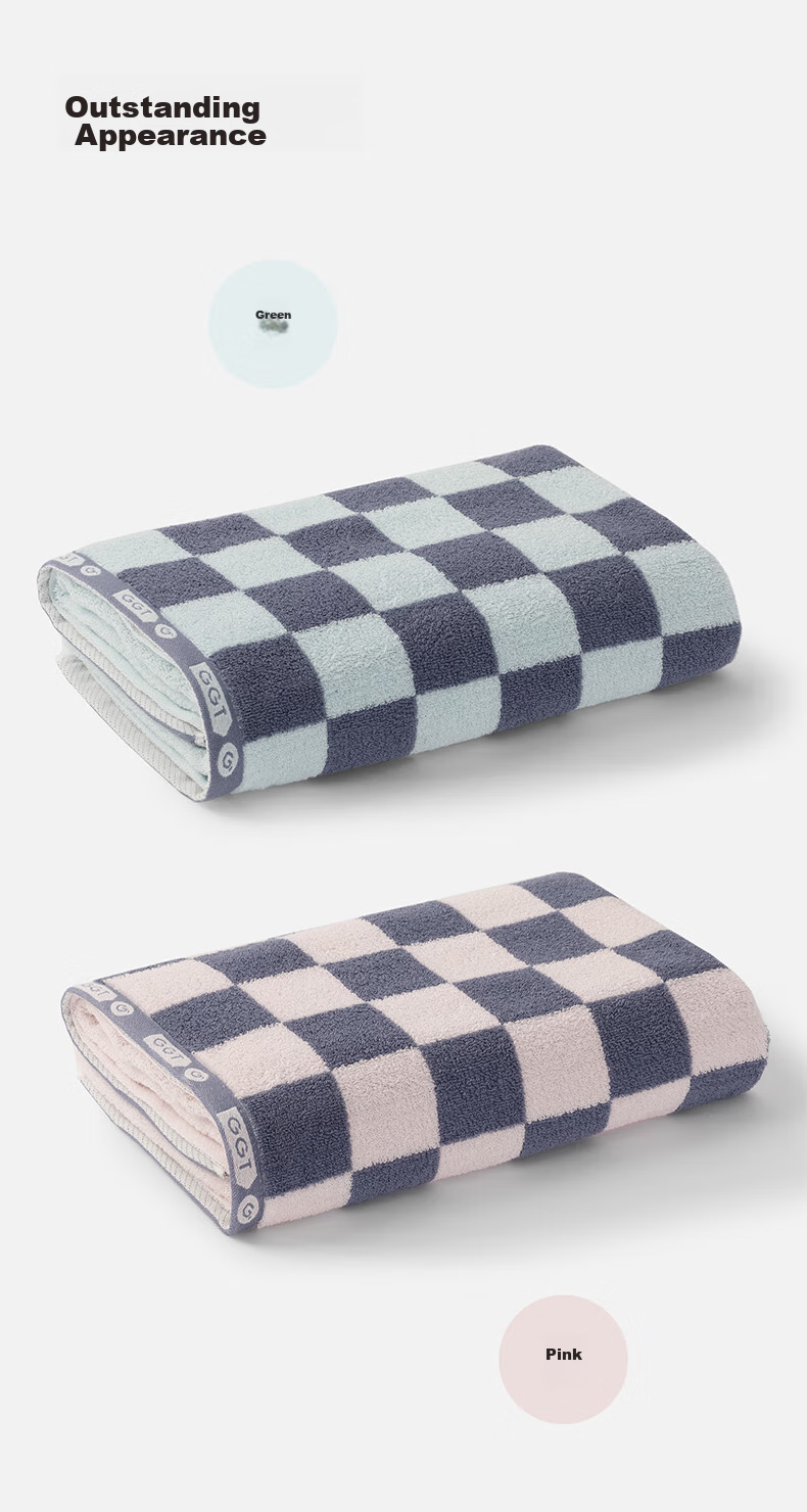 GGT Bath Towel, Pure Cotton, for Men And Women, Absorbent, Home Use, Shower Large Towel, All-Cotton Quick-Drying, Persimmon Color, Sports Style 12