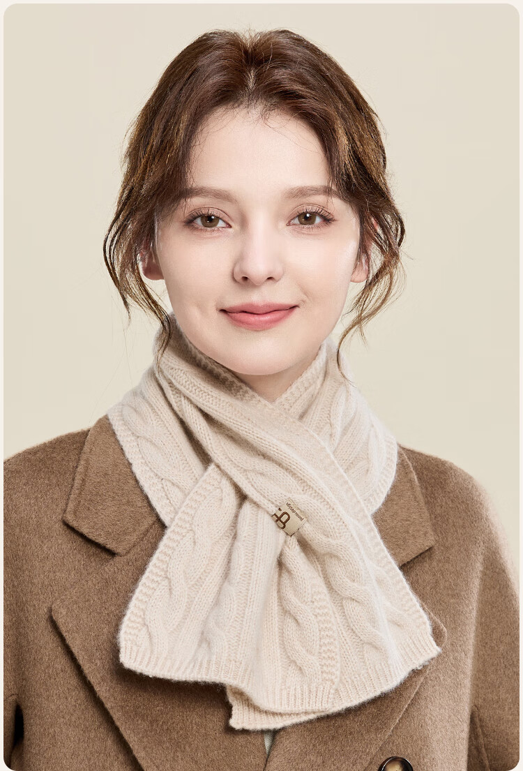 JIUMU Cashmere Scarf for Women, Autumn And Winter Wool Warm Neck Warmer, Gift Box Set for National Day Birthday Present 11
