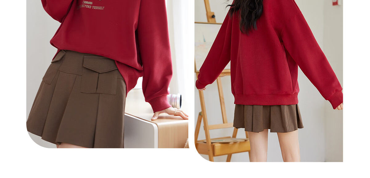 Halo Queen Women's Sweatshirt, Spring And Autumn Round Neck, Little Bear Christmas Outfit, Fashionable Loose Top Jacket H143W1002 6