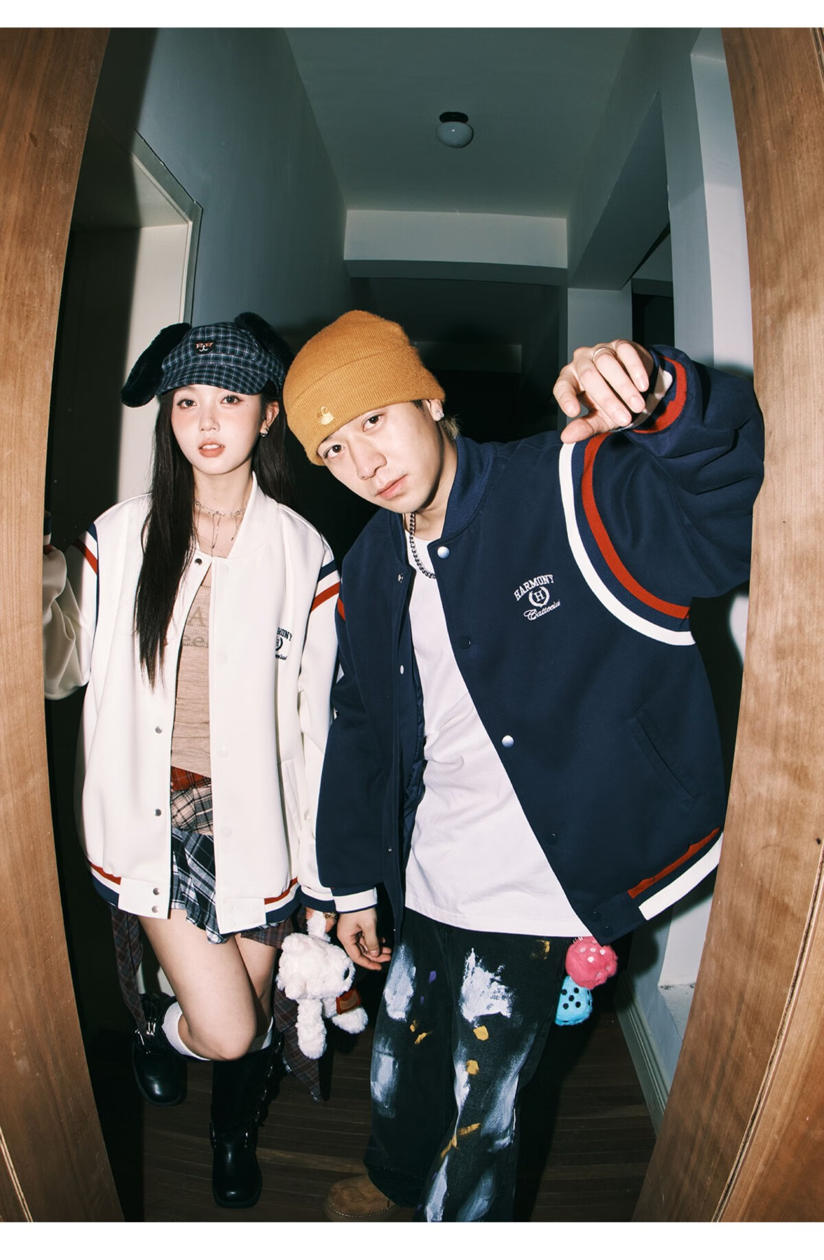 LEMANISM American Vintage Baseball Jacket Men 2025 Couple Style Trendy Cleanfit Navy Blue 2XL 13