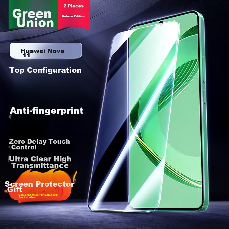 UGREEN Tempered Glass Screen Protector for Huawei Nova 11, Compatible with Huawei Nova 11, Full Screen HD Anti-Fingerprint Shatterproof, No Black And White Edges, Ultra-Thin Anti-Sweat 55222