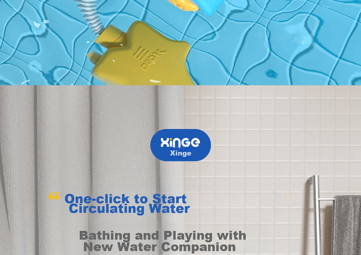 Xinge Baby Bath Toy, Infant Shower Head, Electric Duck, Children's Water Play Toy, Baby Water Play Toy, Birthday Gift for Boys And Girls 13