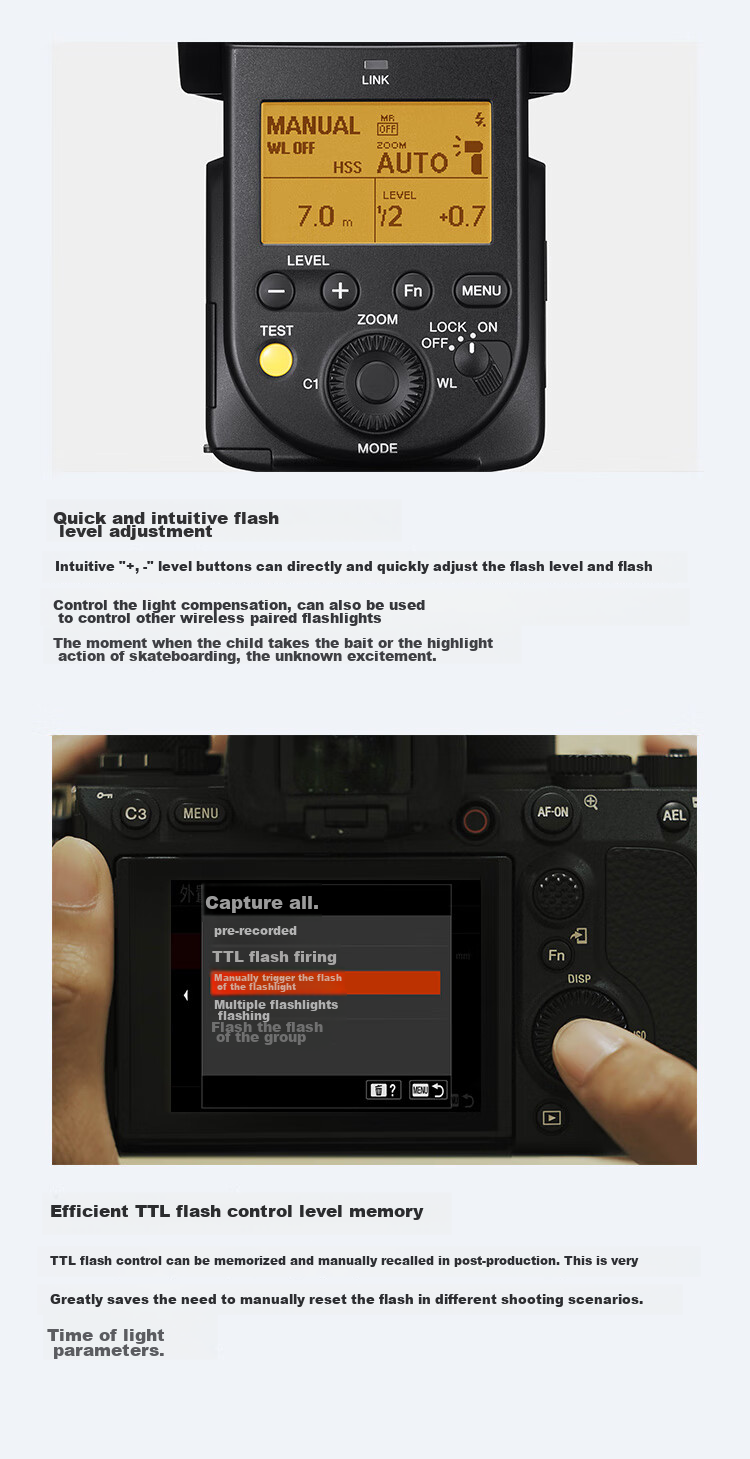 SONY HVL-F28RMA Intelligent Flash Control Compact Speedlight 9